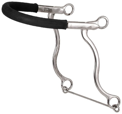 Pony hackamore with rubber - with,