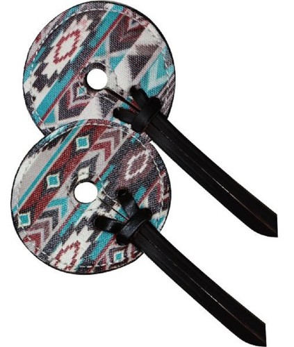 Teal brown red leather - teal,